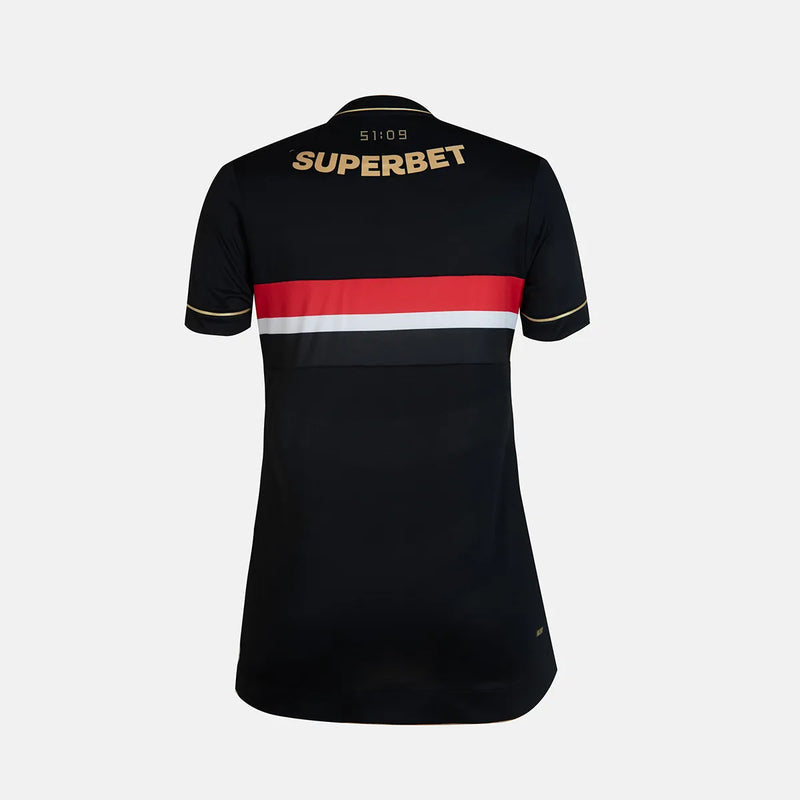 Camisa São Paulo Feminina III 25/26 - Preta e Dourado