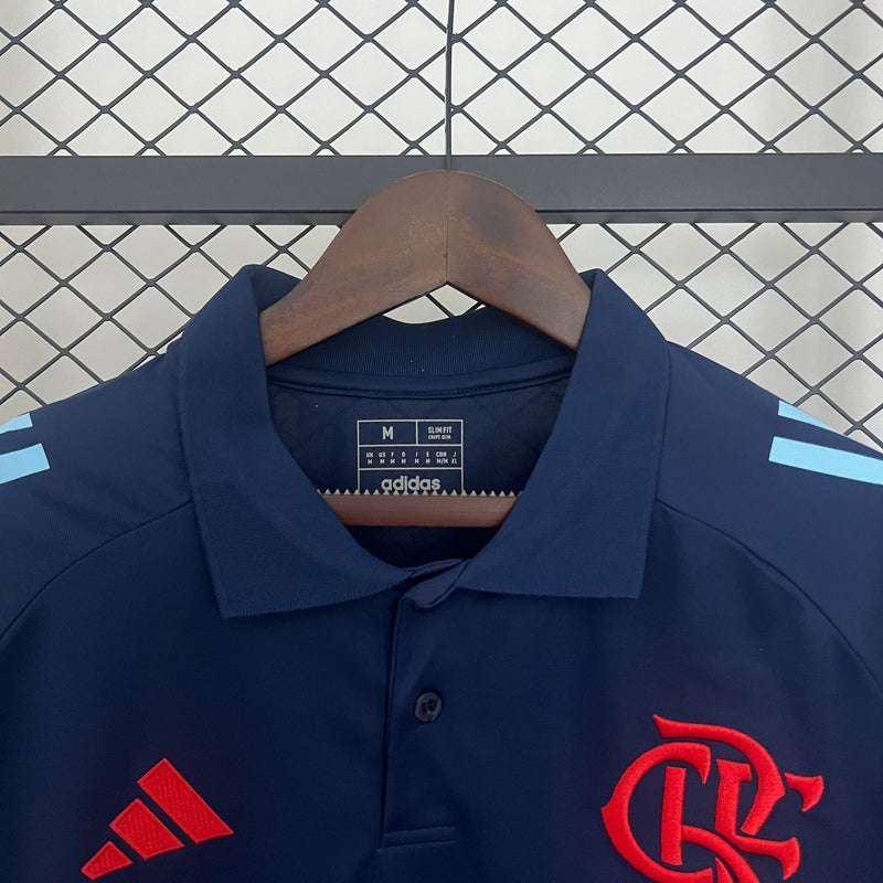 Camisa Flamengo Treino Azul Marinho Polo 25/26 - Versão Torcedor - Lançamento