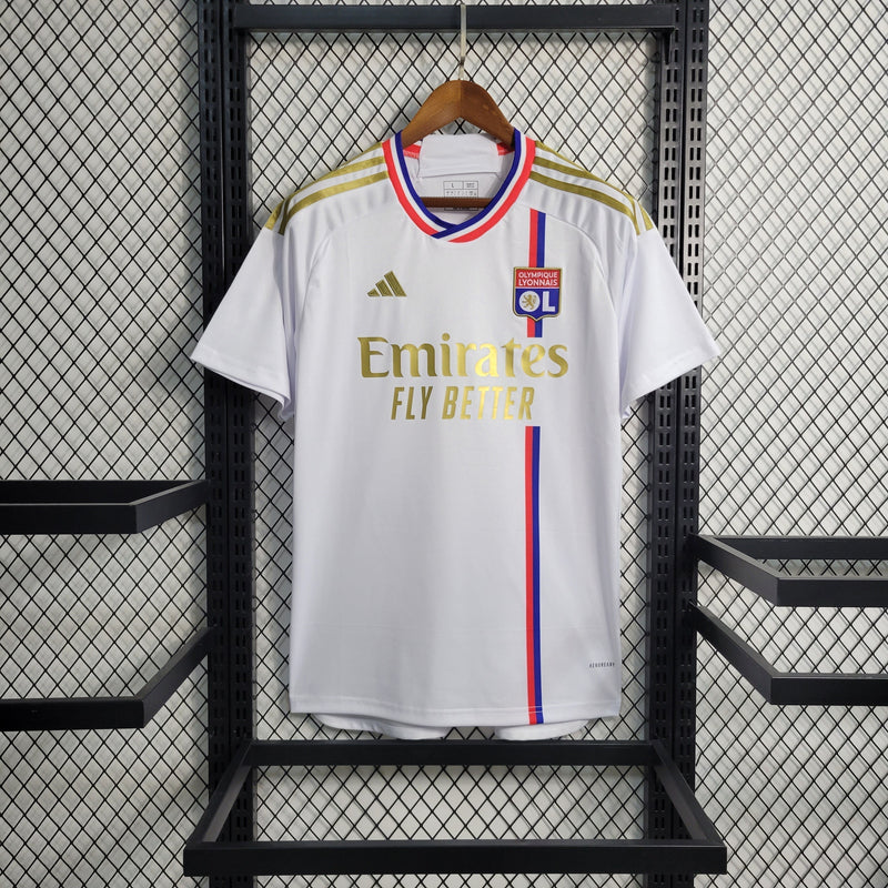 Camisa Lyon Home 23/24 - Adidas Torcedor Masculina